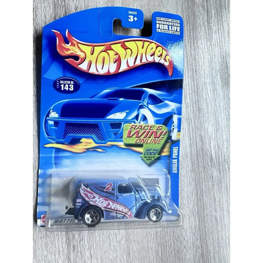 2002 Hot Wheels Anglia Panel #143 Truck Blue Card Mainline Series Blue New H61